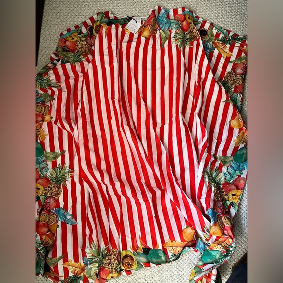 Beautiful Stella Jean Multi-color Cotton and Silk Kaftan - Picture 5 of 7